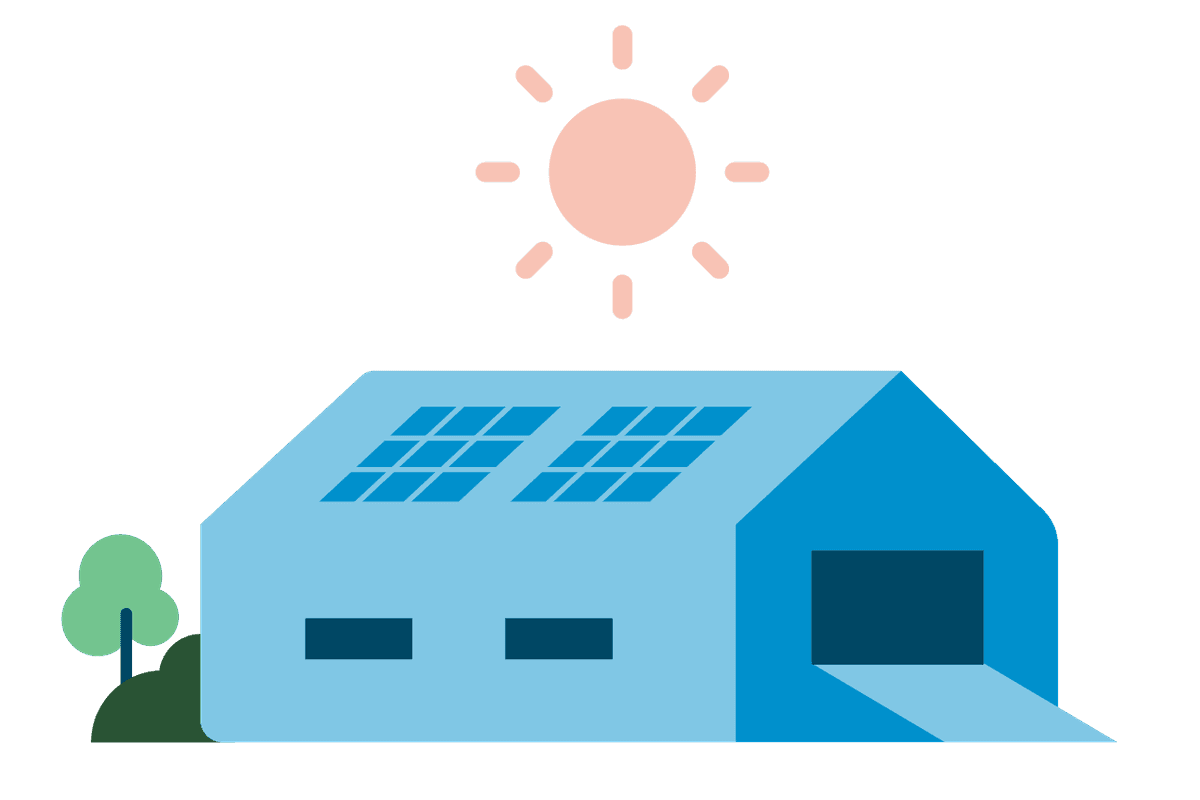 Solpakke XL Illustrasjon av solceller solpakke XL