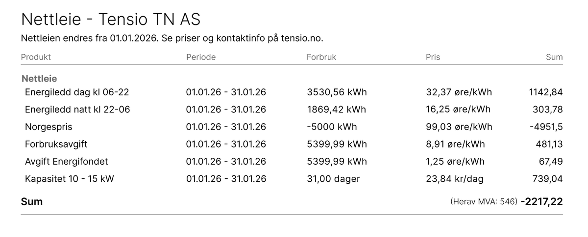 Faktura Nettleie Faktura nettleie